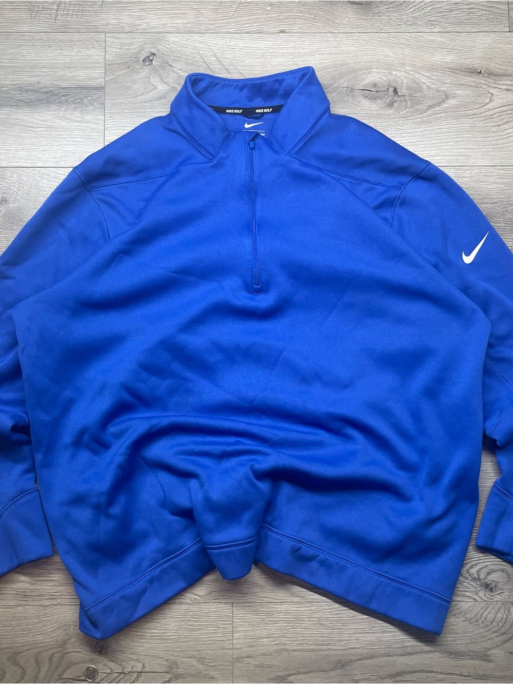 Nike Men’s Bright Blue Half-Zip Pullover Sweater
